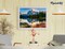Figured'Art Paint by Numbers for Adults Lake and Mountain reflection 16"x20" - Craft Art Painting Rolled Canvas with DIY wooden frame